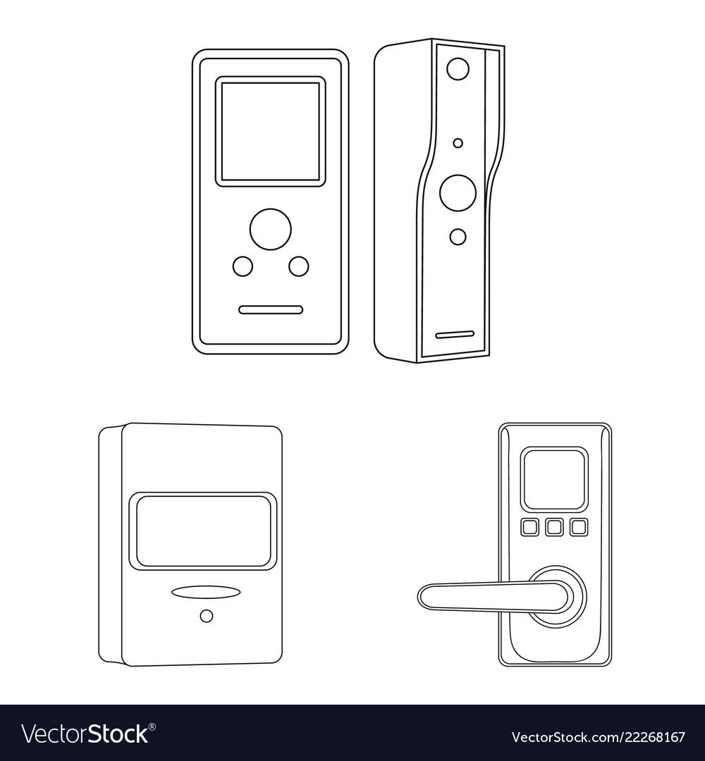 Design of cctv and camera sign set