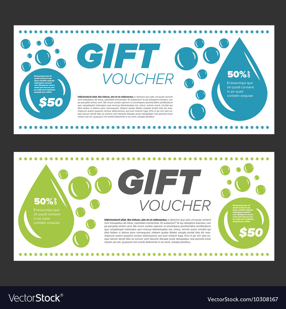 Laundry service gift vouchers Royalty Free Vector Image