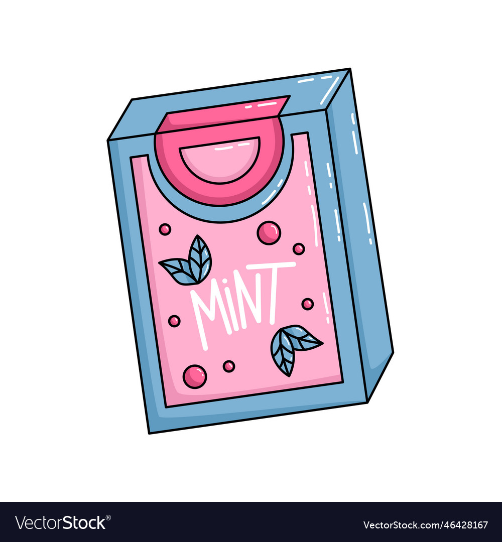 Mint chewing bubble gum
