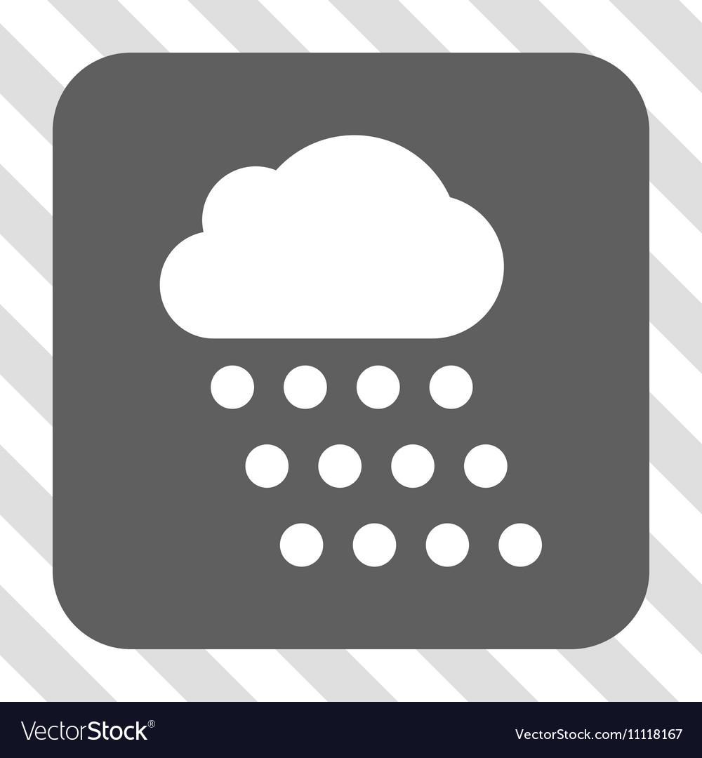 Rain cloud rounded square button