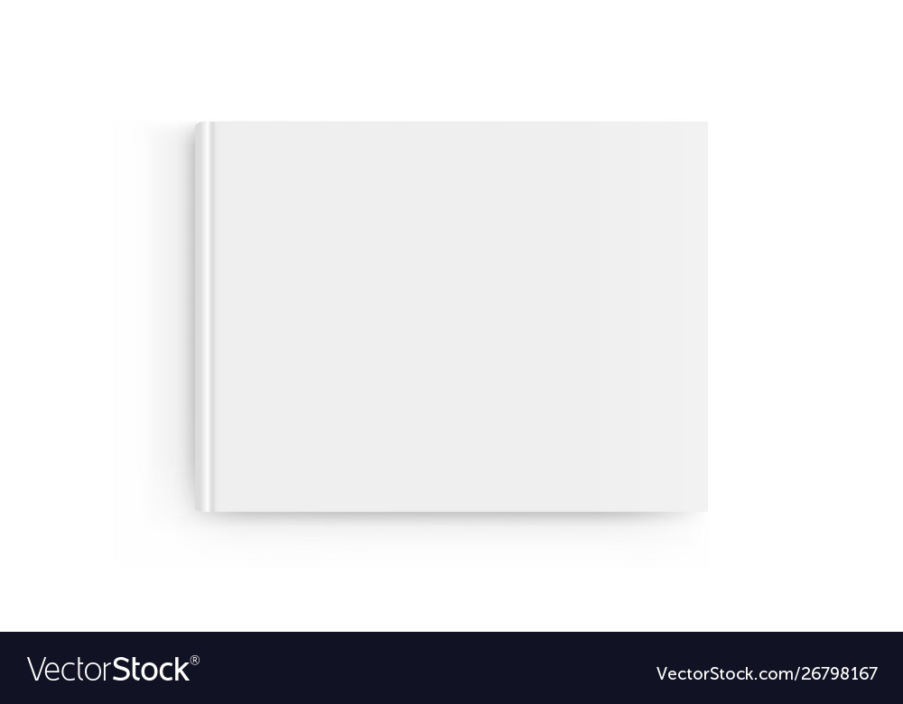 Rectangular book cover mockup isolated Royalty Free Vector