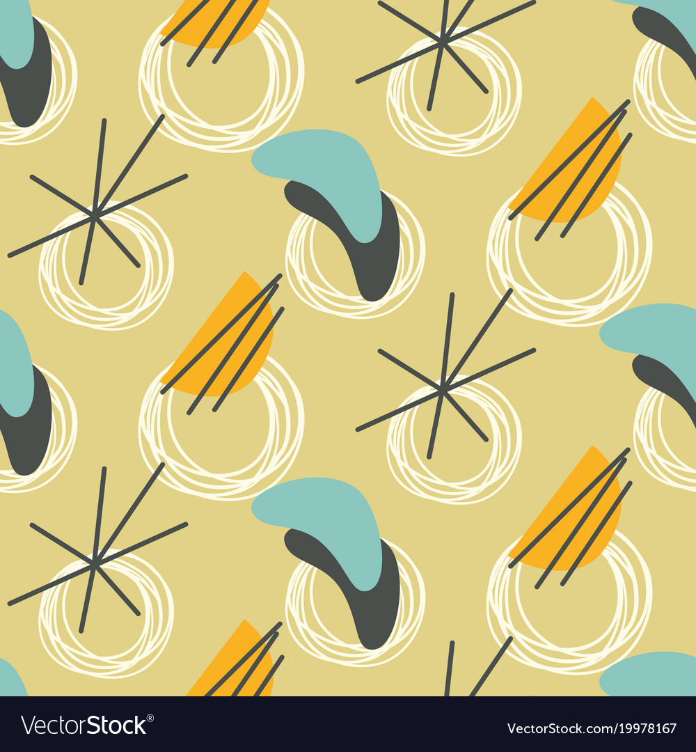 Retro Atomic Seamless Pattern