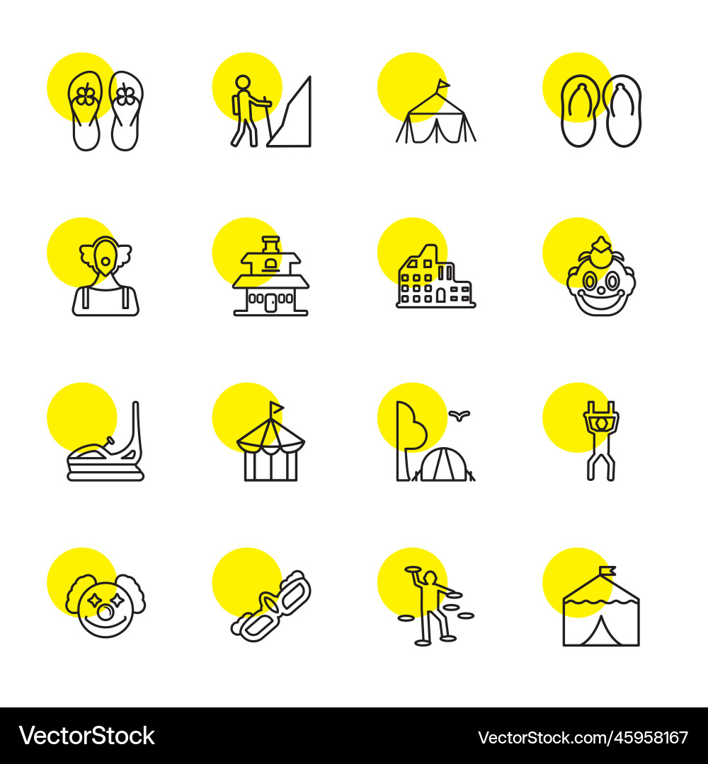 Tent icons Royalty Free Vector Image - VectorStock