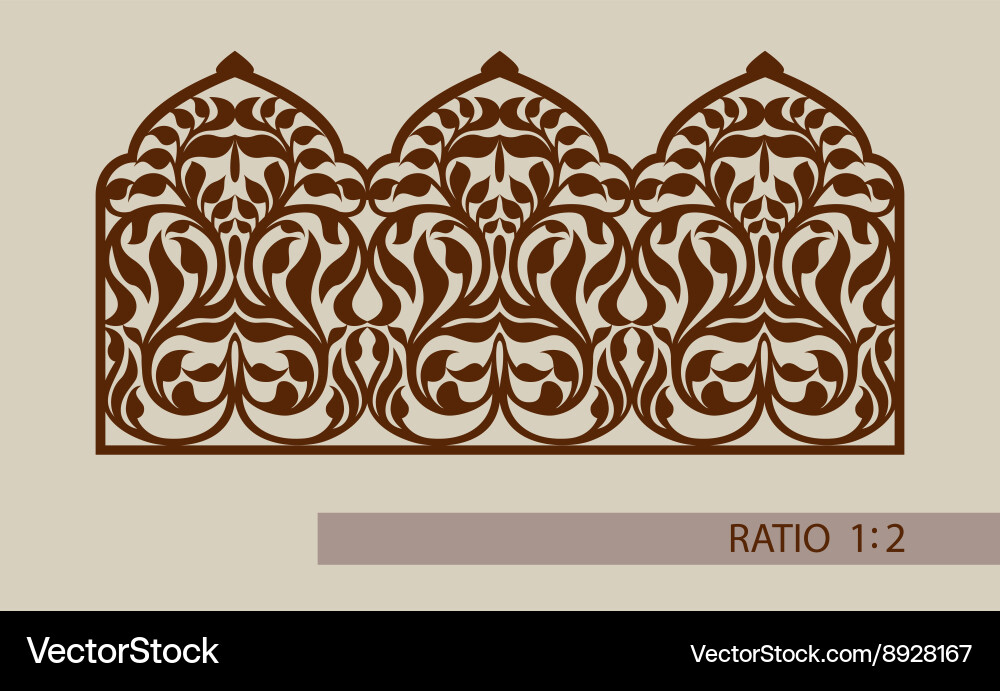 The template pattern for decorative panel Vector Image
