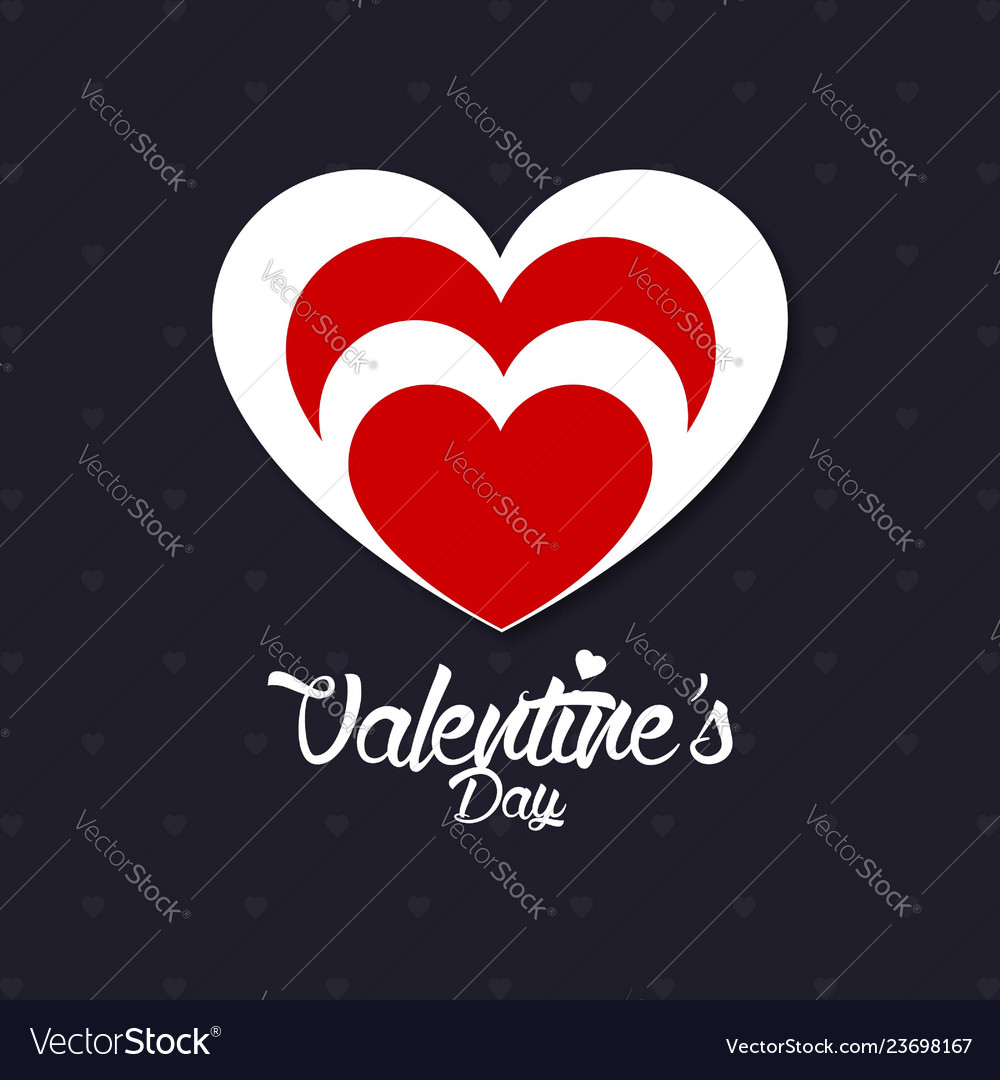 Valentines day background with icon set pattern vector image Valentines day background with icon set pattern