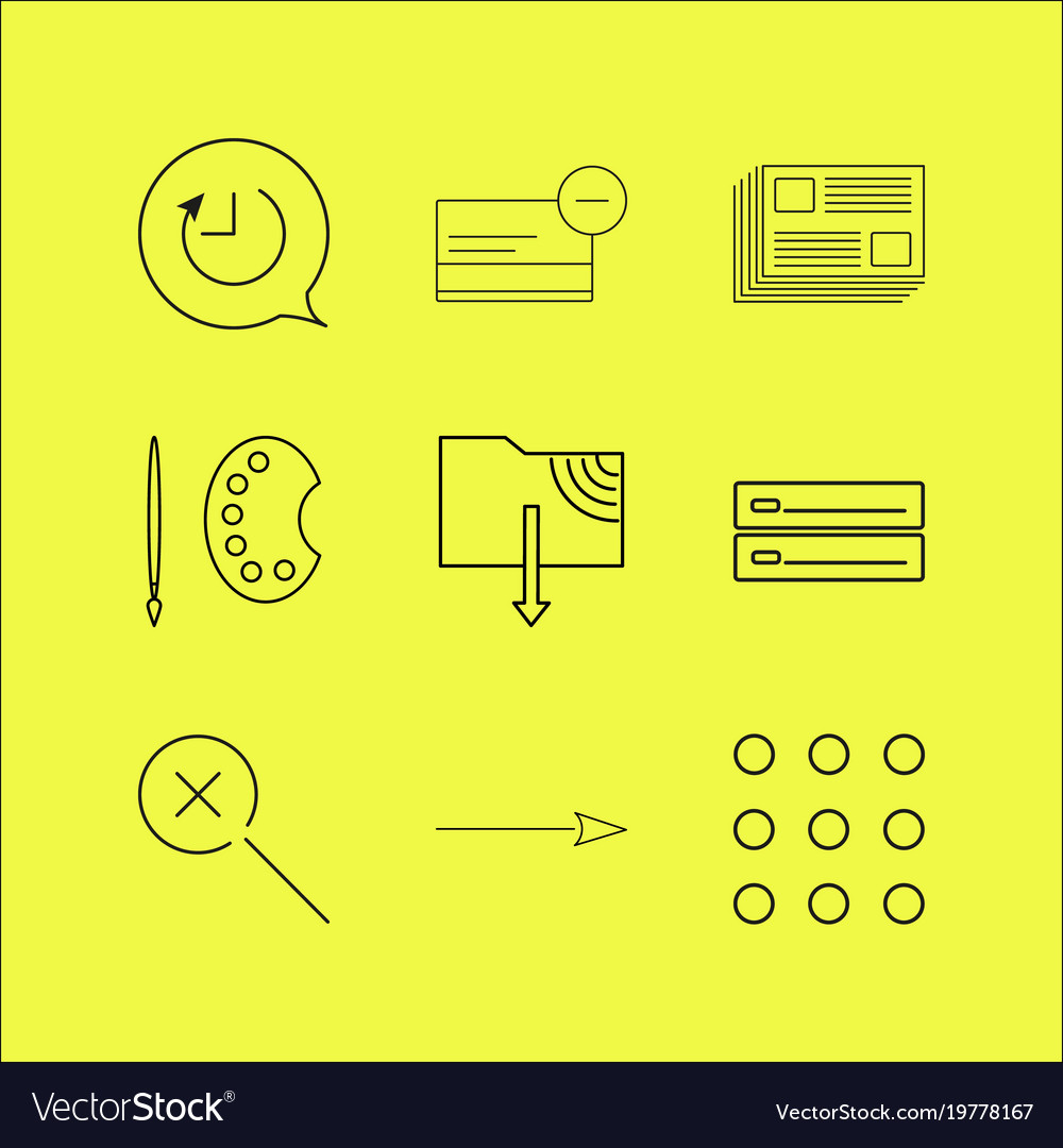 Web linear icon set simple outline icons