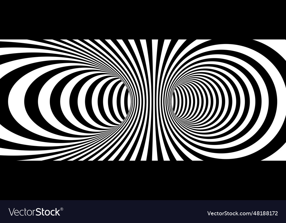 Abstract hypnotic distorted lines background vector image Abstract hypnotic distorted lines background