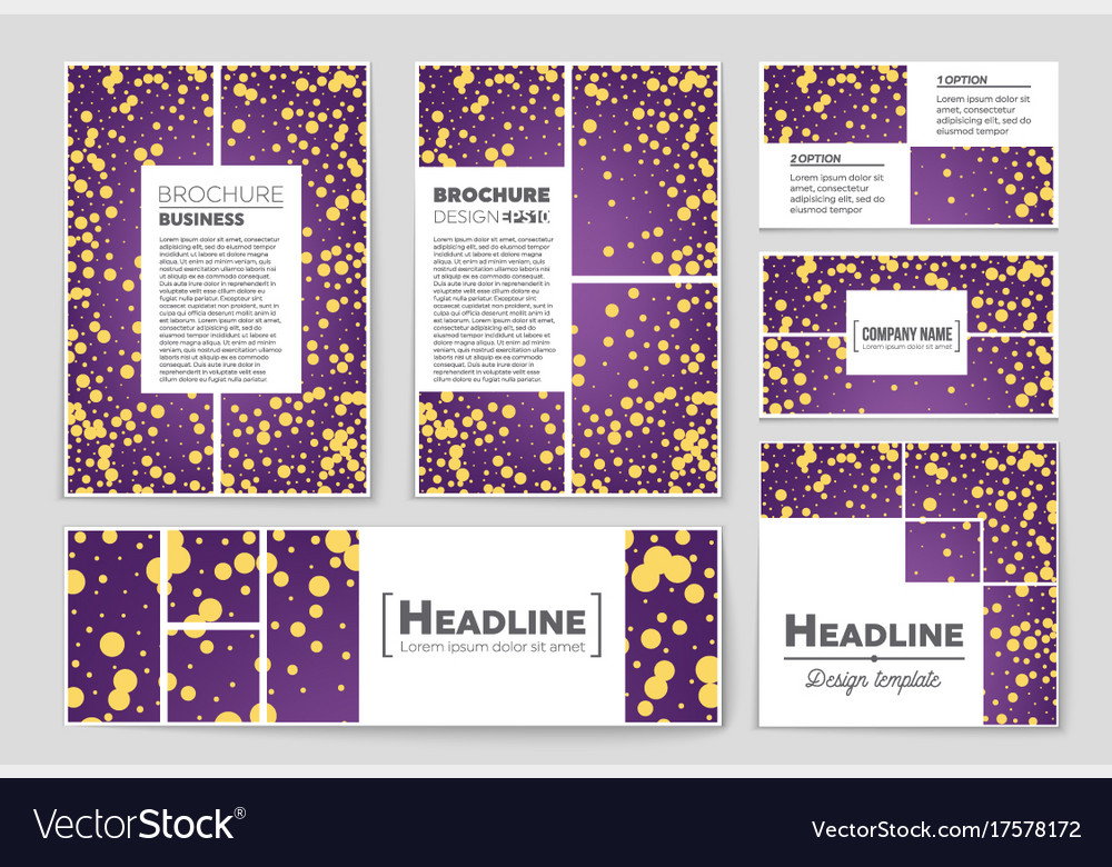 Abstract layout background set for art