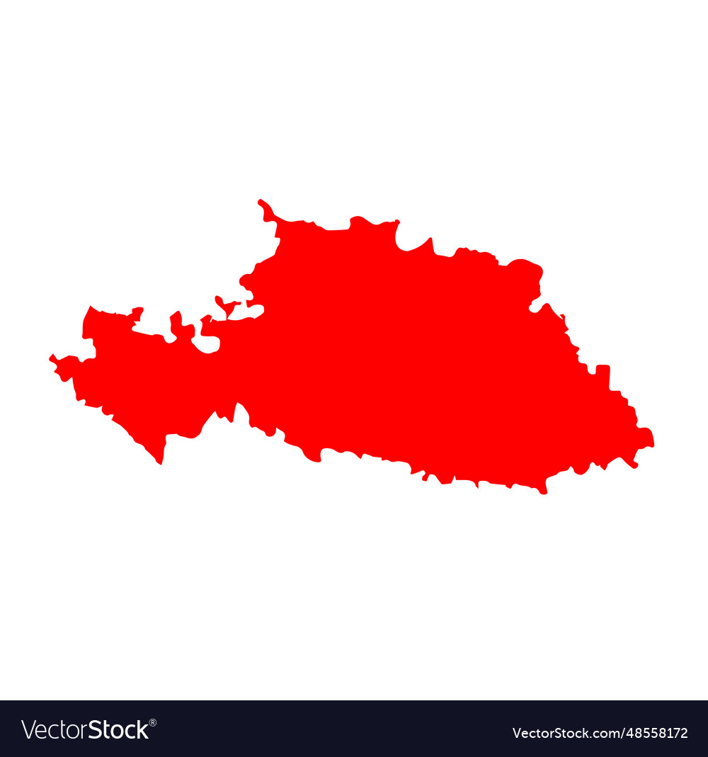 Beed district map in red color a dist