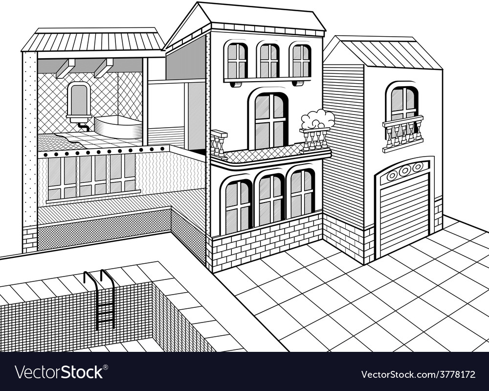 Country house cross section