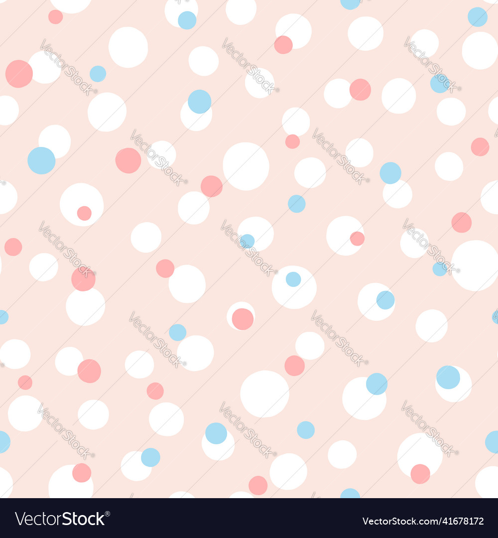 Cute seamless pattern with different dots vector image Cute seamless pattern with different dots