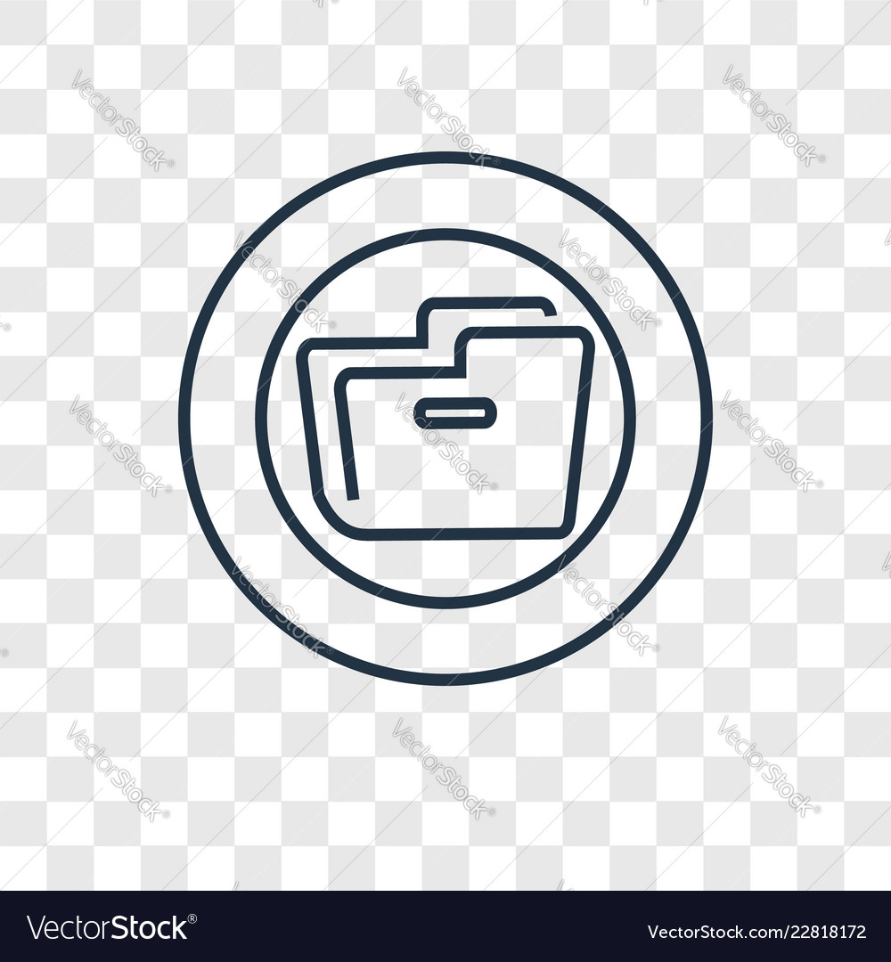 Folder concept linear icon isolated vector image Folder concept linear icon isolated