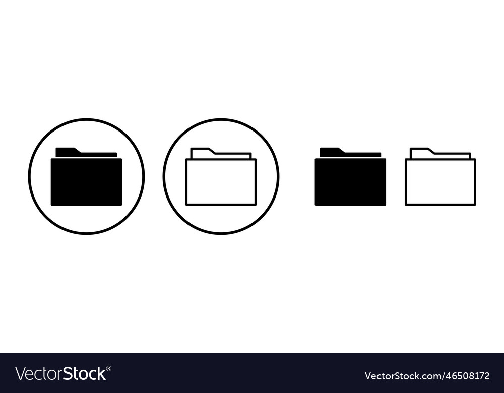 Folder icon document icon Royalty Free Vector Image