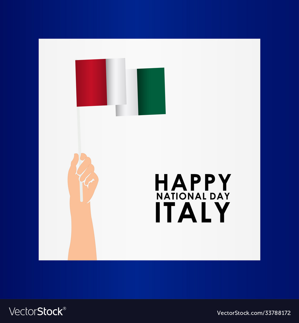 Happy italy national day celebration template