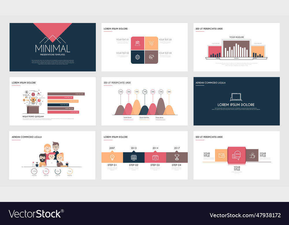 Infographics slide template 4 Royalty Free Vector Image