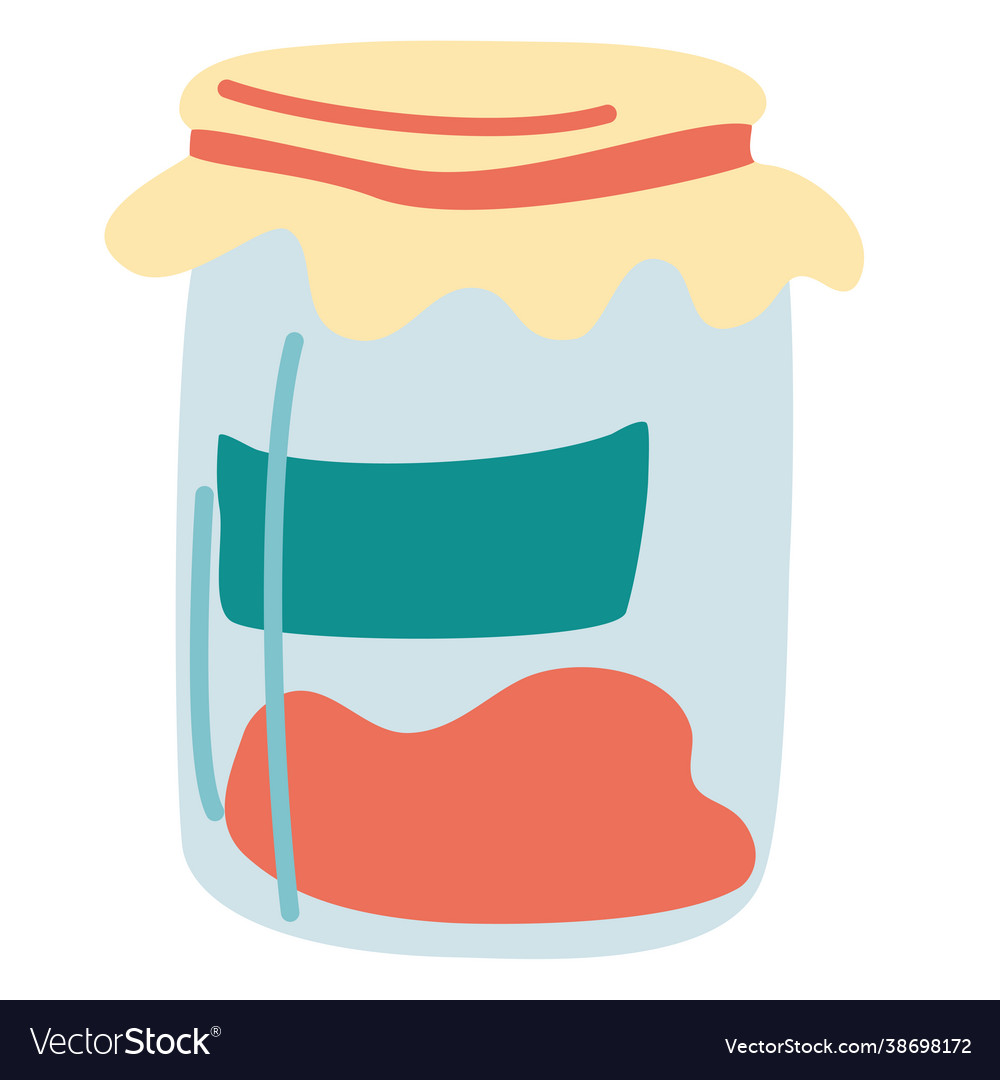 Jar jam simple food icon delicious and healthy Vector Image