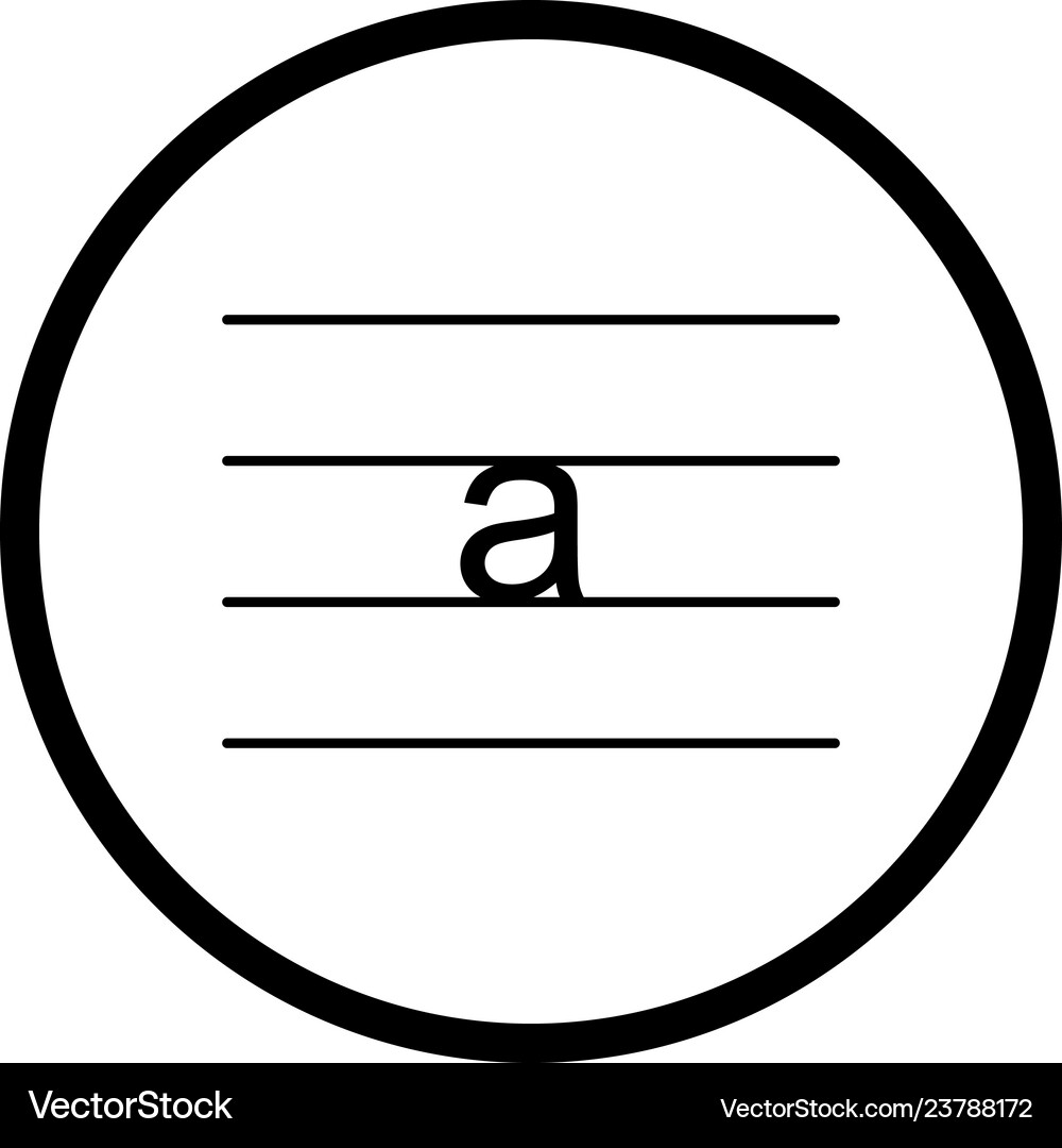 Lowercase icon Royalty Free Vector Image - VectorStock