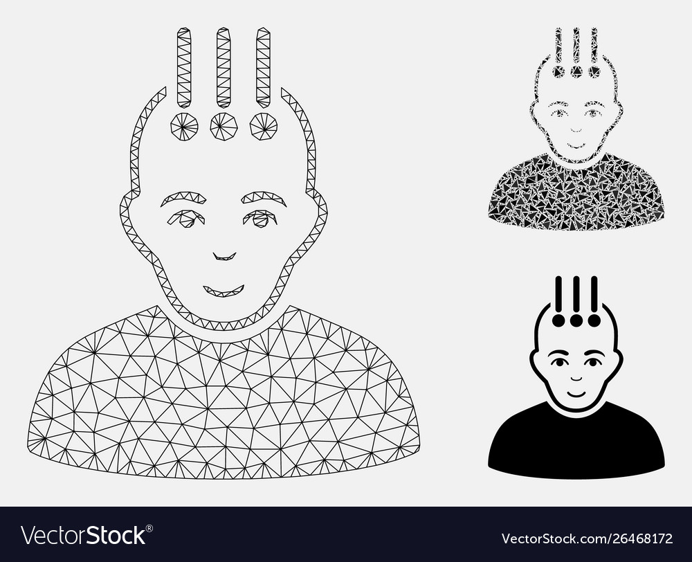 Neural interface mesh wire frame model