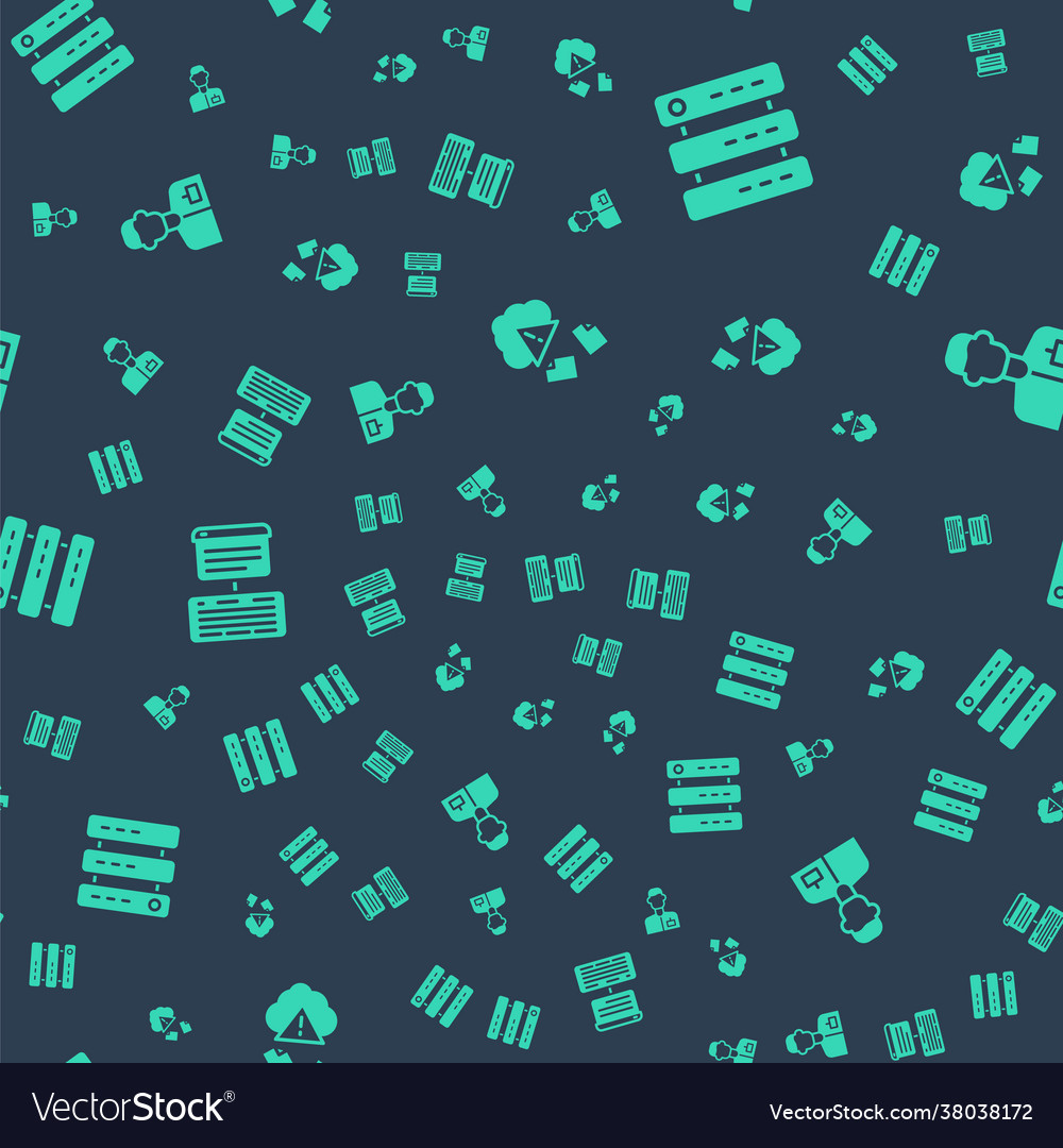 Set cloud hacking server data web hosting vector image Set cloud hacking server data web hosting