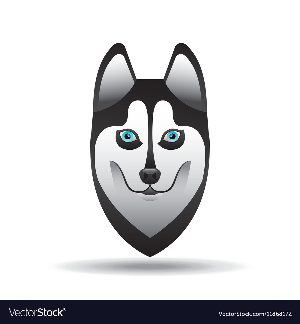 Siberian husky dog face design