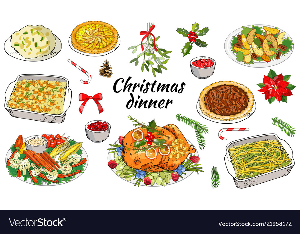 Traditional shop christmas dishes