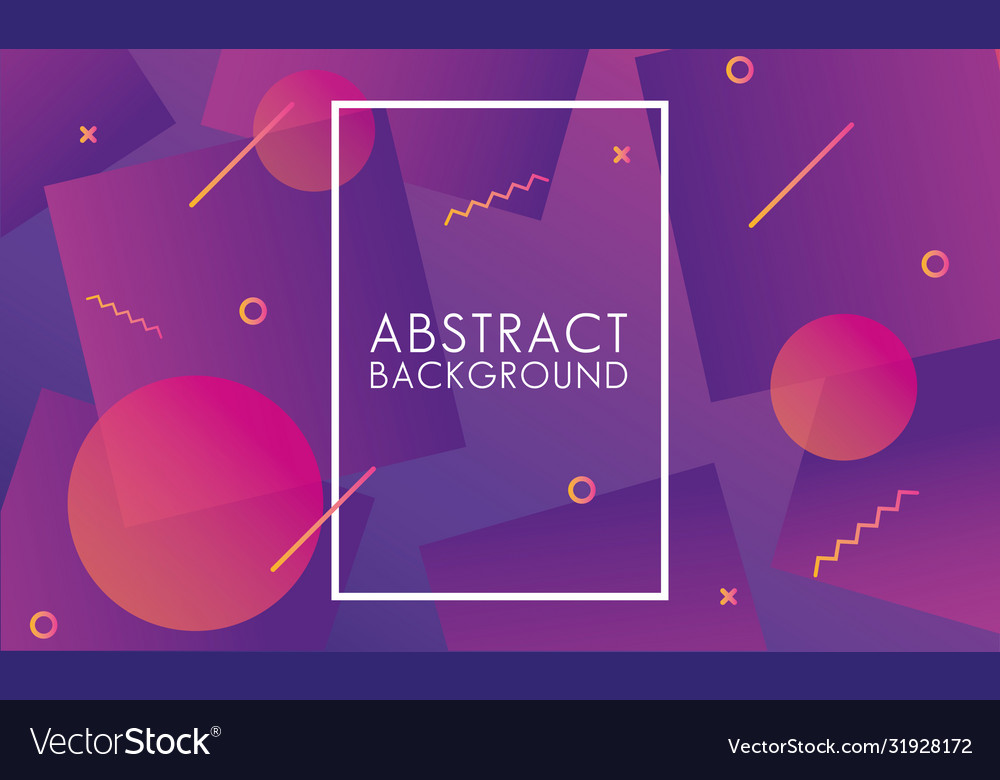Vivid colors and fluids with square frame abstract