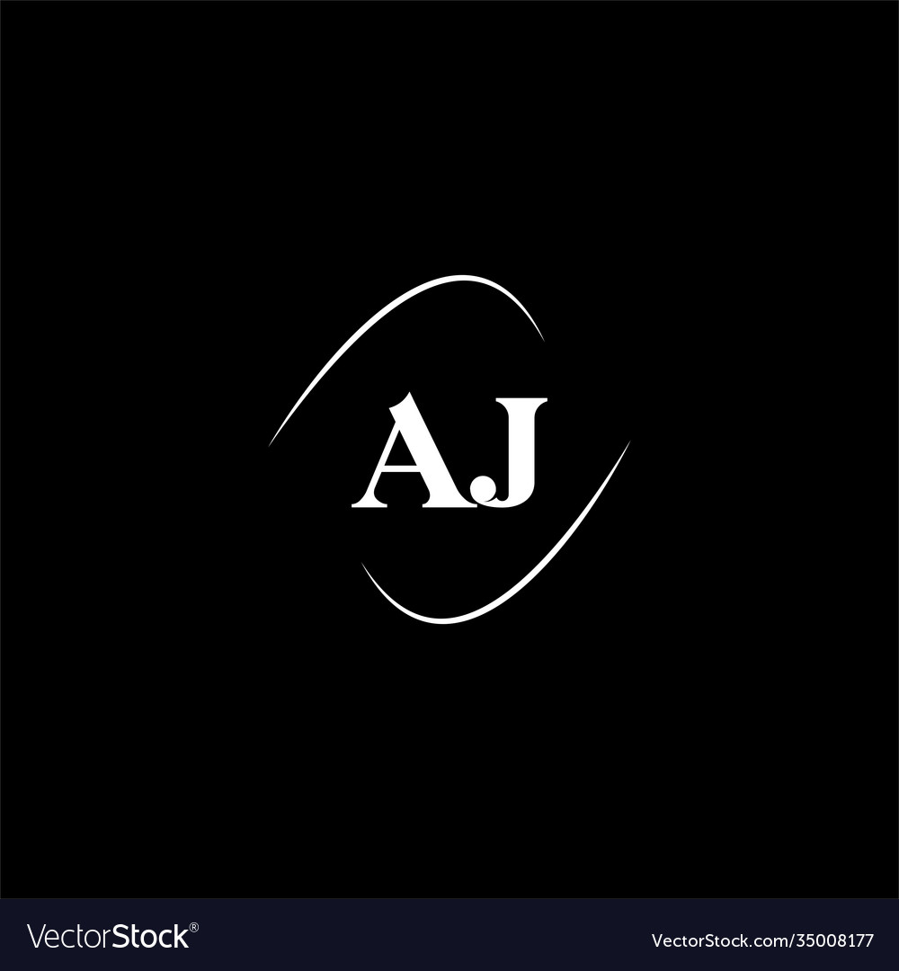 A j letter logo creative design on black color Vector Image