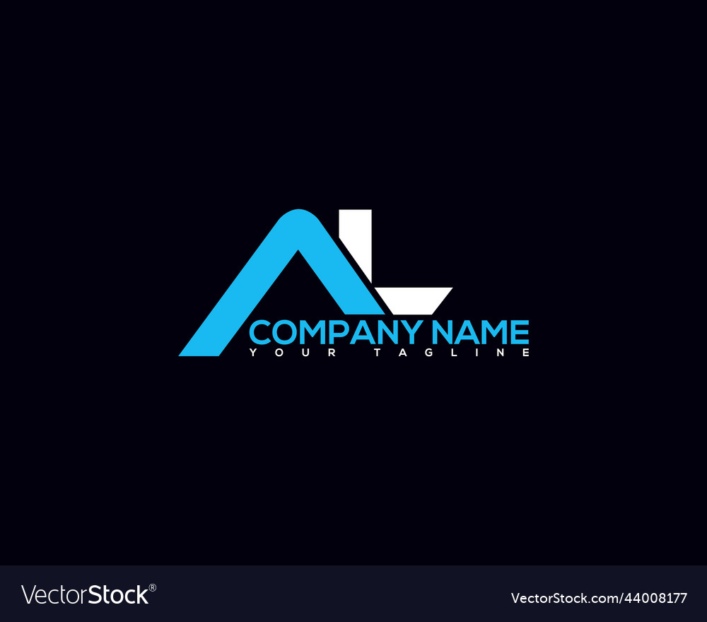 Abstract letter al modern logo design