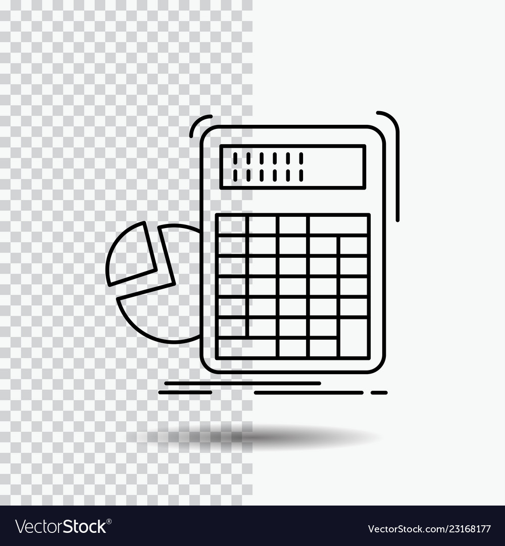Calculator Calculation Math Progress Graph Line Vector Image Calculator Calculation Math Progress Graph Line Vector Image