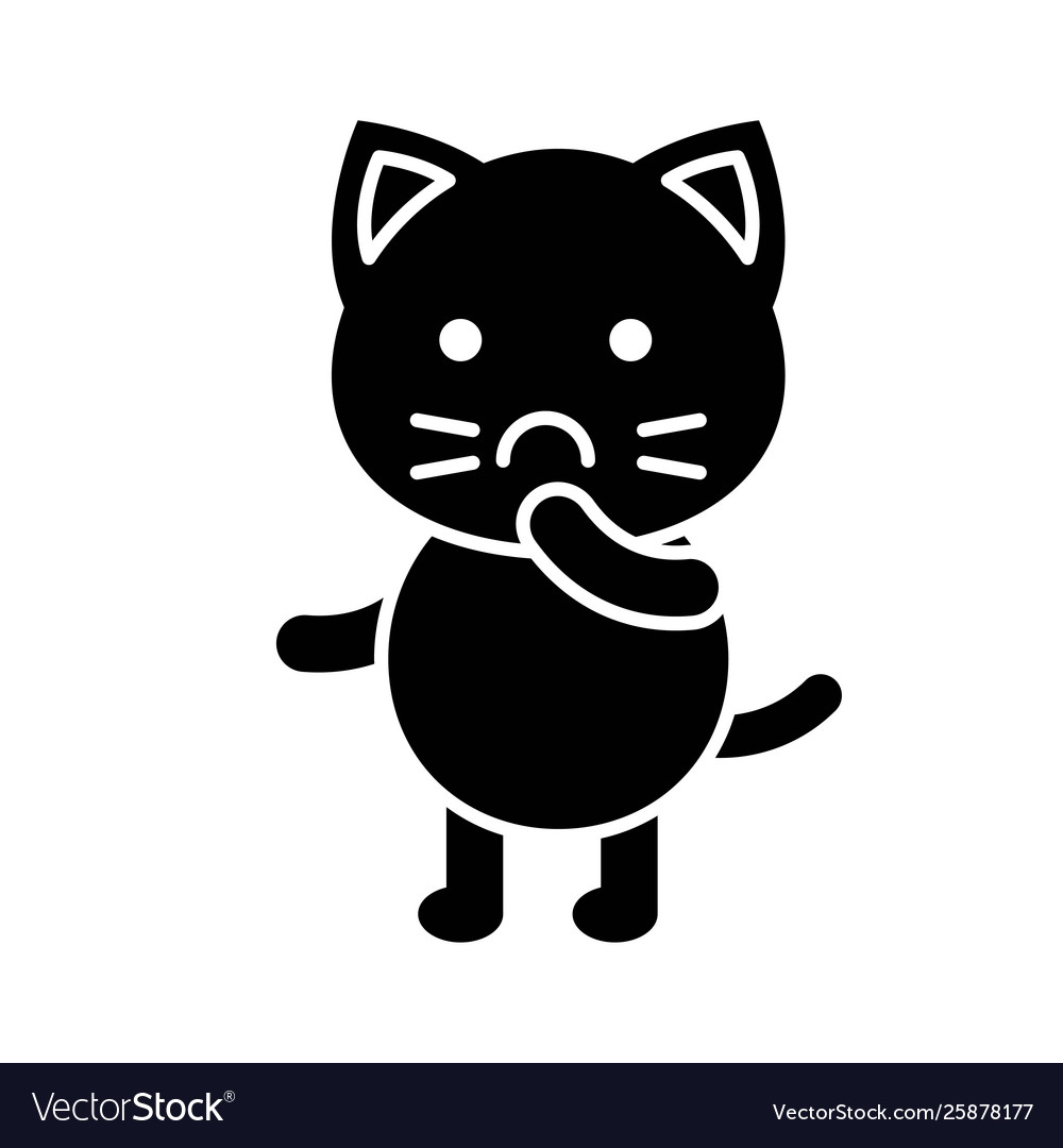 Cute cat icon Royalty Free Vector Image - VectorStock