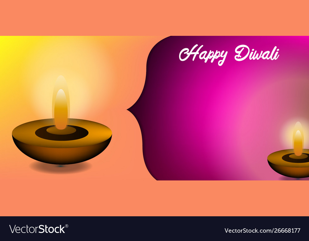 Diwali india festival background banner design Vector Image