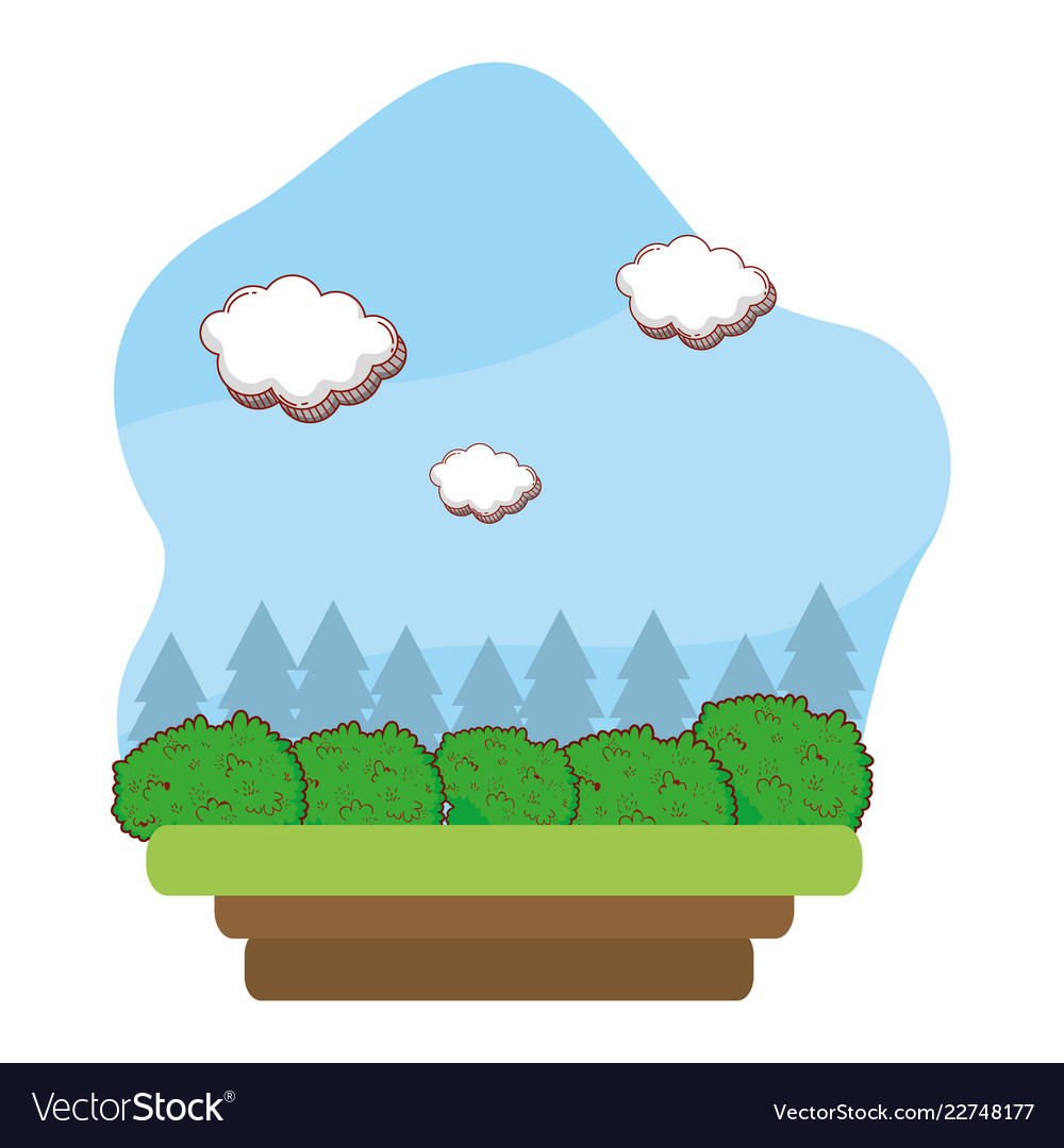 Outdoors landscape scenery cartoon