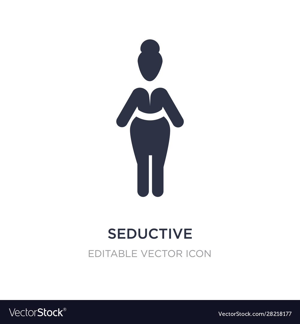 Seductive icon on white background simple element vector image Seductive icon on white background simple element