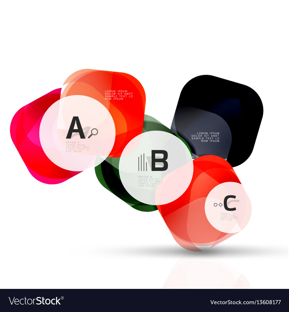 Shiny blank web option boxes Vector Image Shiny blank web option boxes