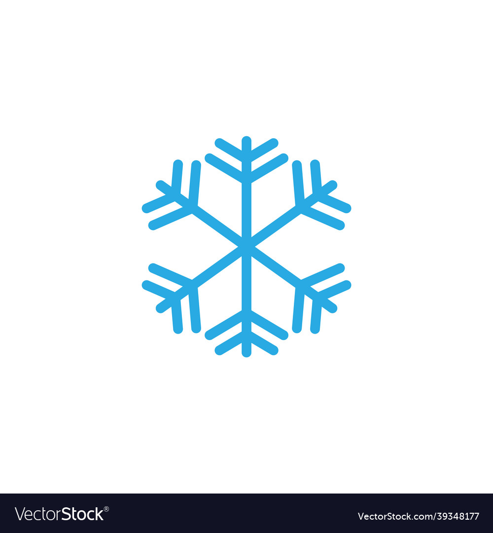 Snowflake icon design template isolated Vector Image Snowflake icon design template isolated