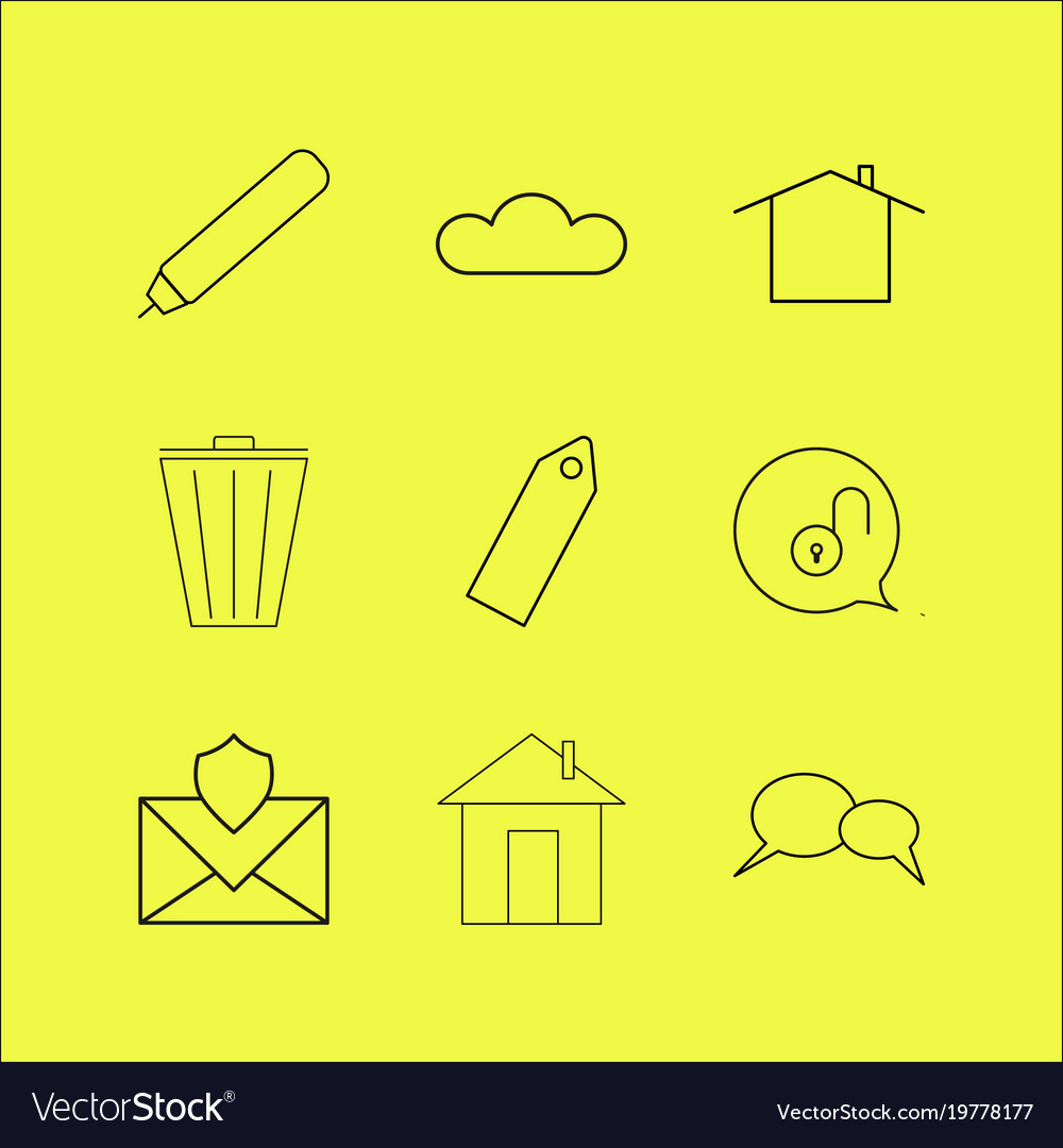Web linear icon set simple outline icons
