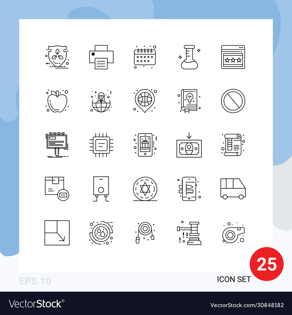 25 universal lines set for web and mobile