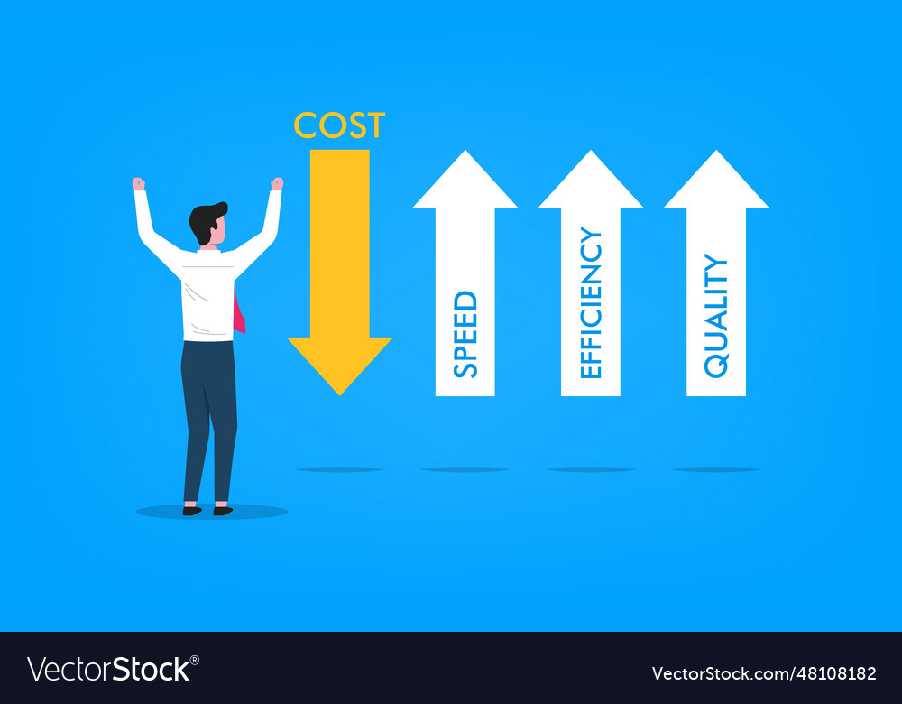 Business optimization concept with arrows symbol