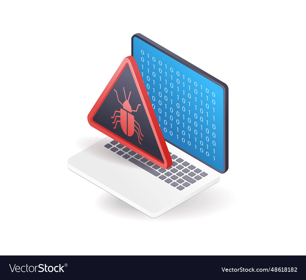 Computer system security hacker malware virus vector image Computer system security hacker malware virus