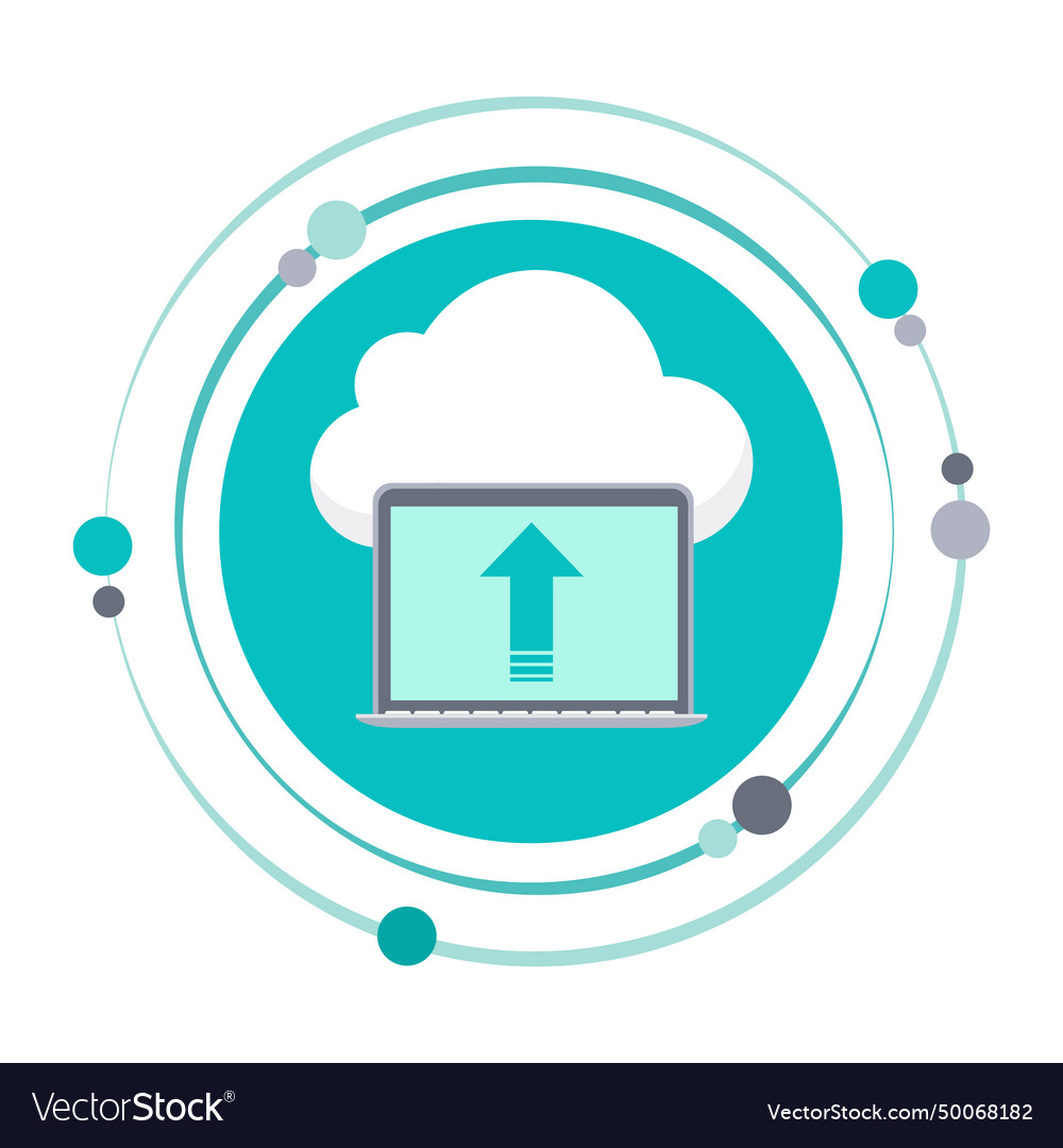 Computer upload to cloud icon