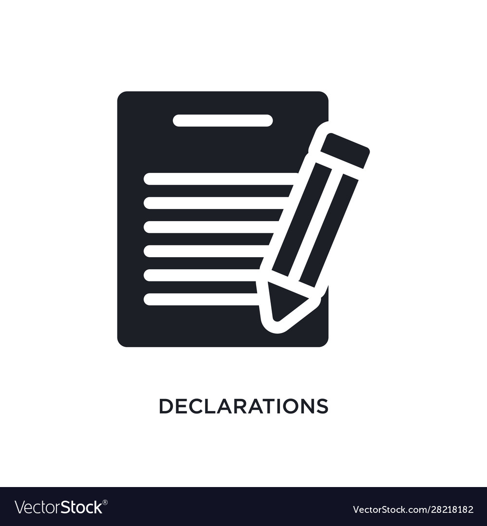 Declarations isolated icon simple element from