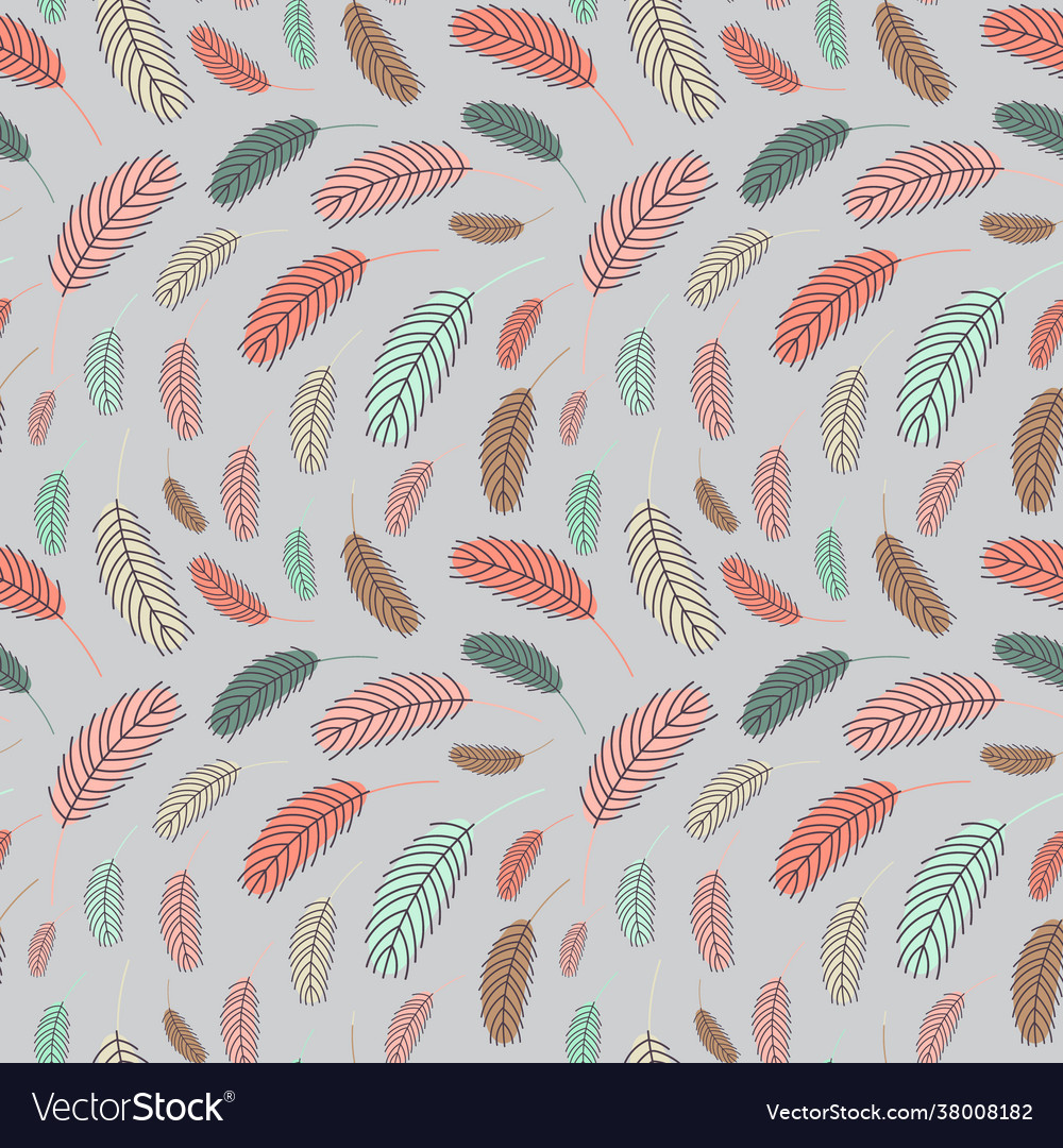 Feathers seamless pattern