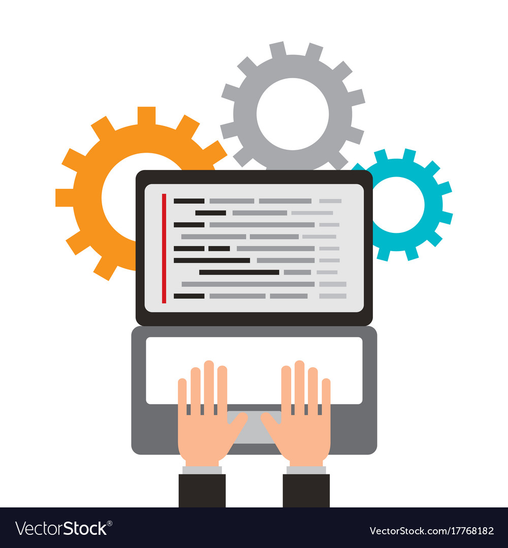 Hands der Programmierer arbeiten Web-Programmierung