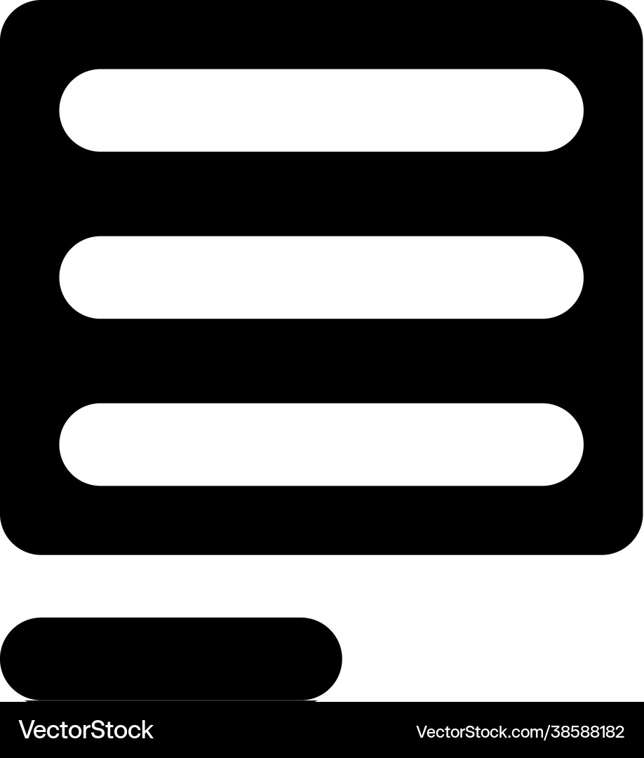 Left align icon Royalty Free Vector Image - VectorStock