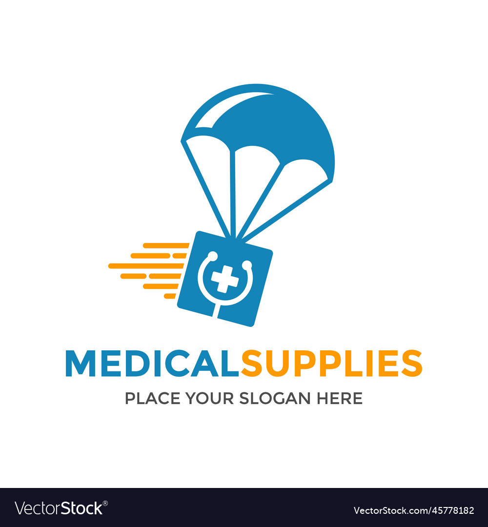 Medizinische Lieferungen Logo Vorlage