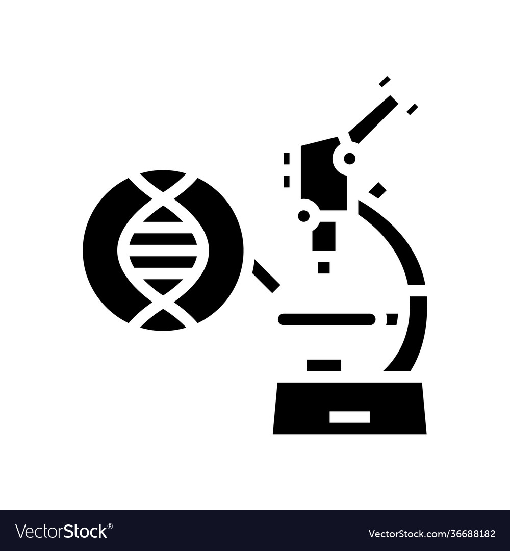 Mikroskop für die Forschung genetisches Molekül Glyph