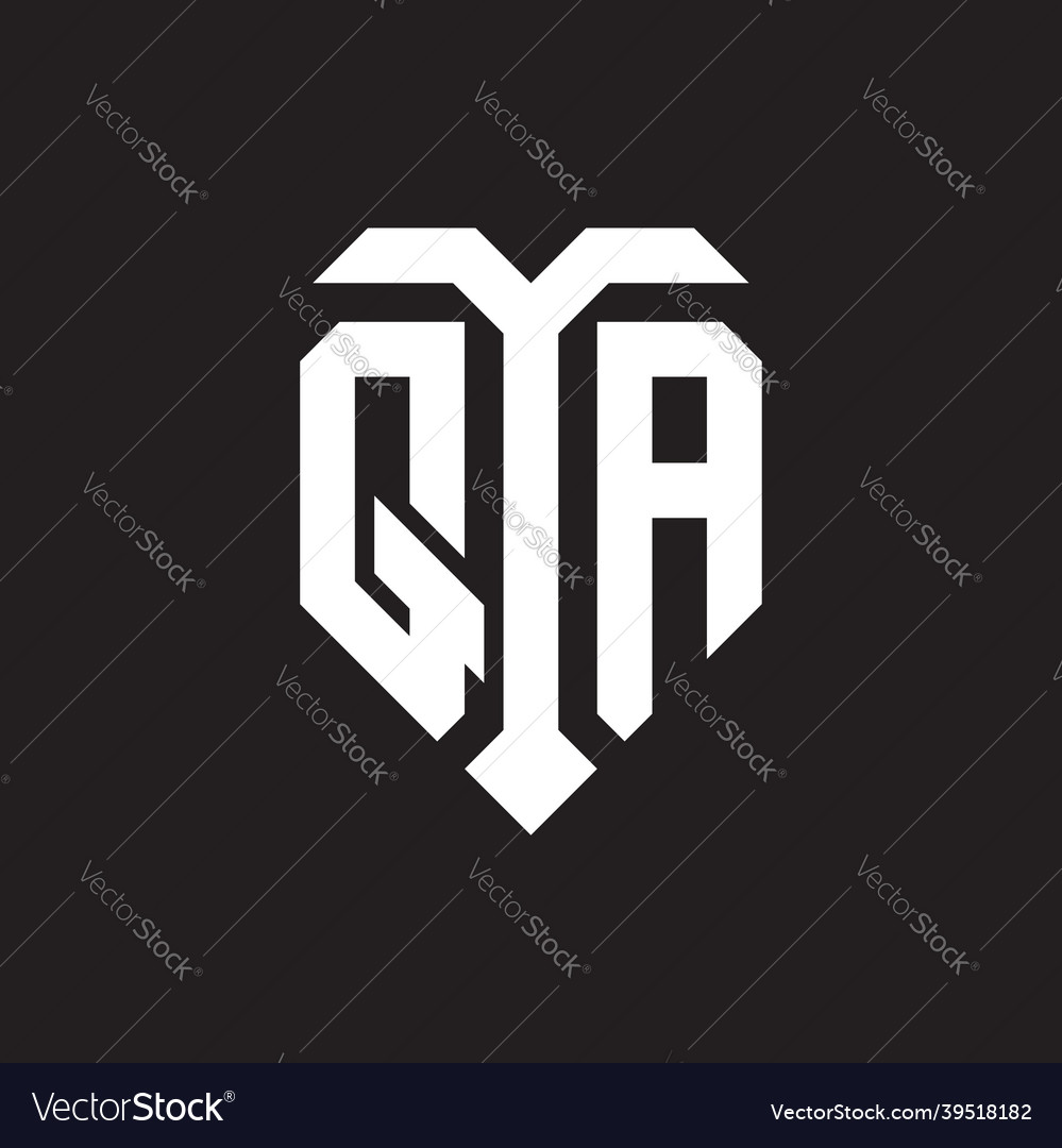 Qa logo monogram design template