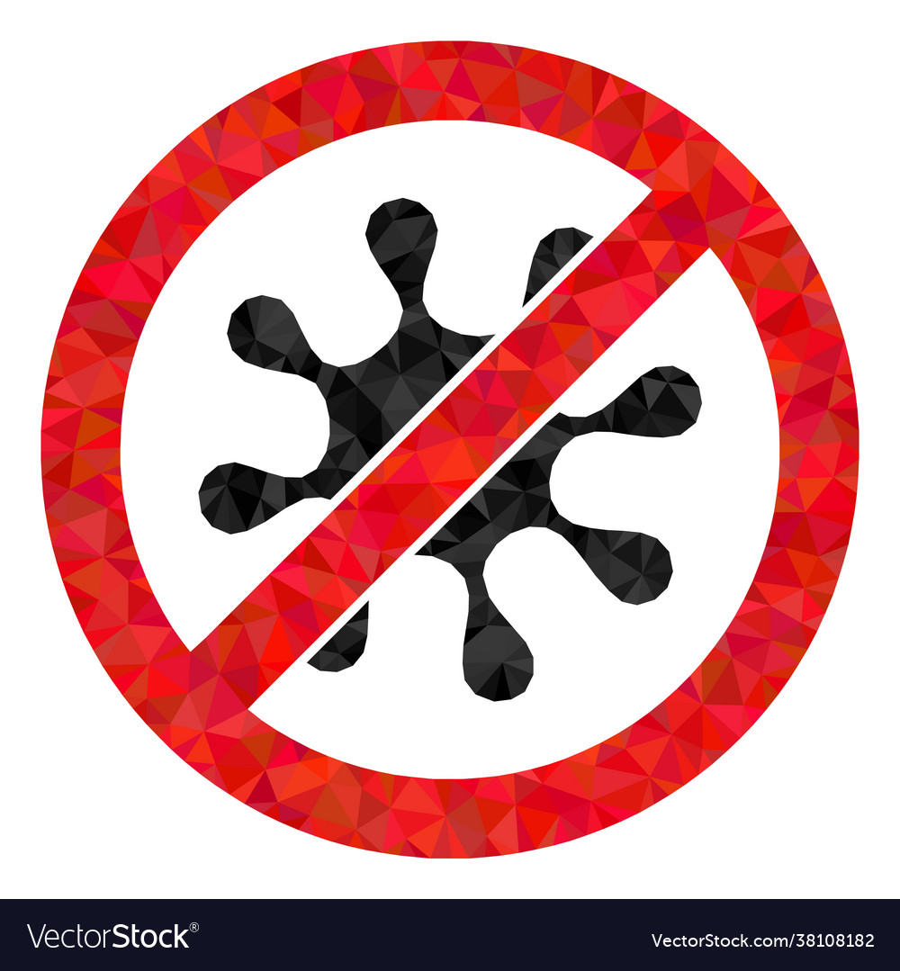 Stop virus triangle filled icon