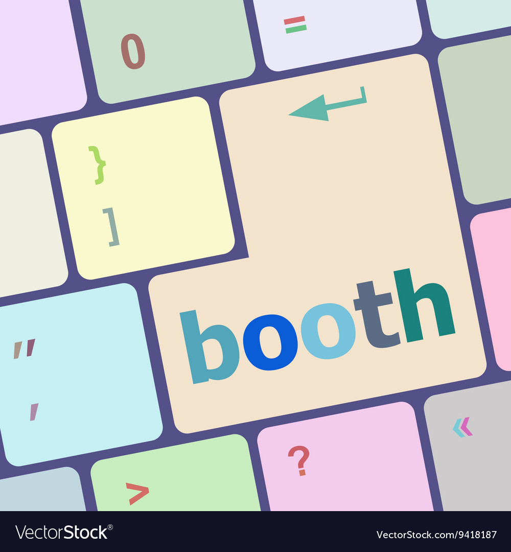 Booth button on computer pc keyboard key