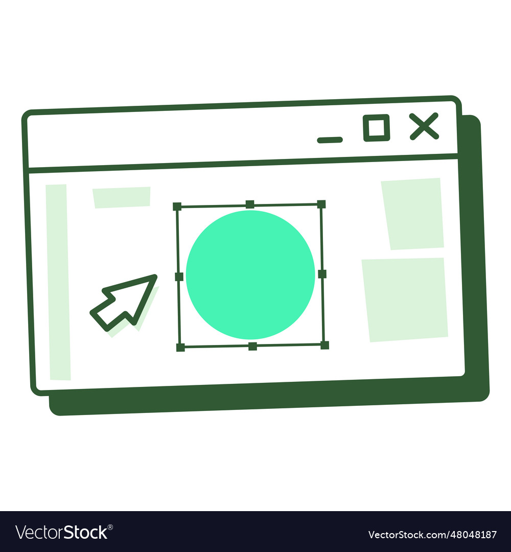 Computer window vector image Computer window